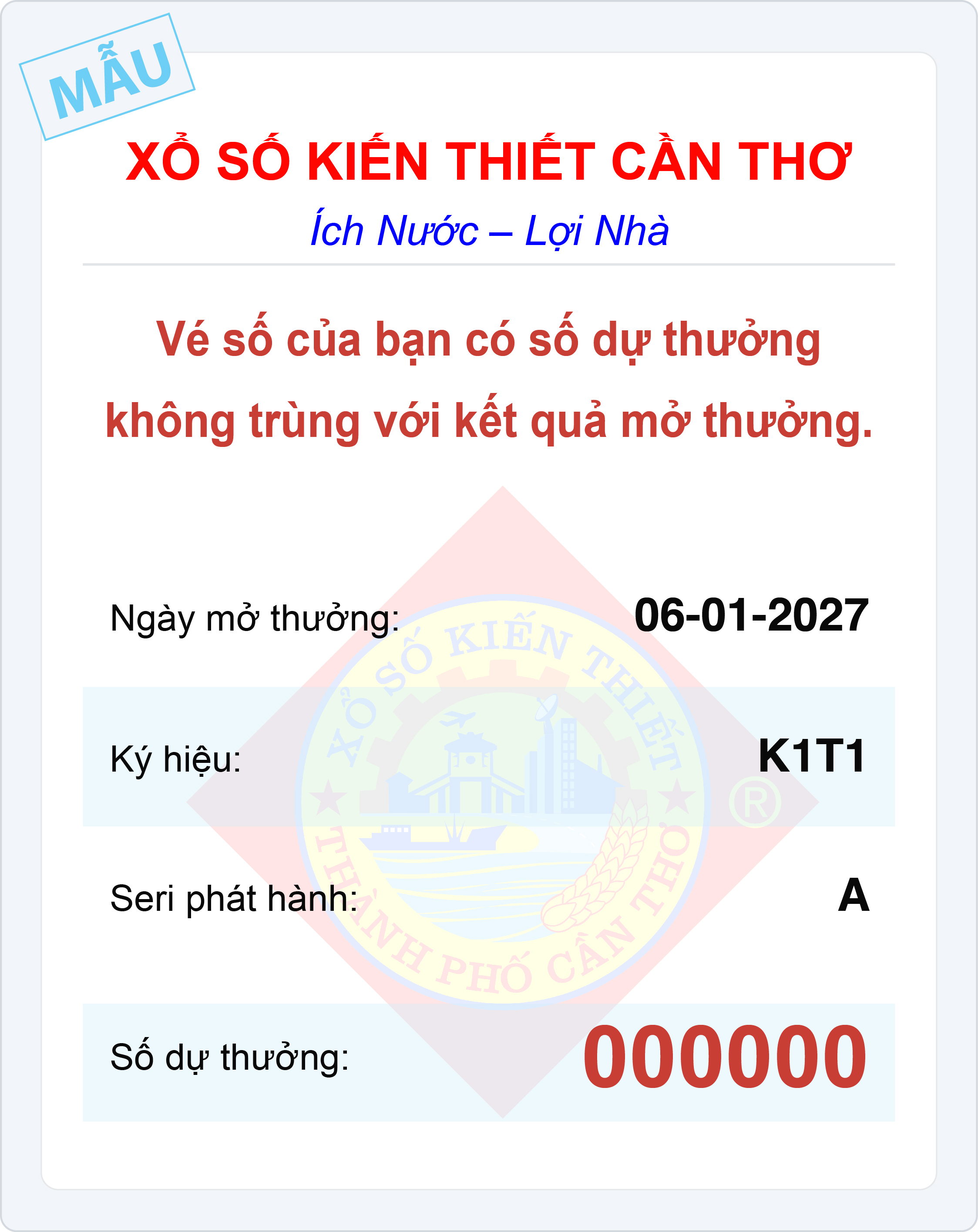XỔ SỐ KIẾN THIẾT TP. CẦN THƠ